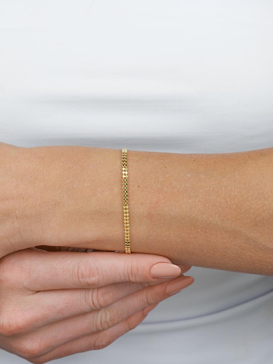 Pulseira Bolinha Dupla Amassada