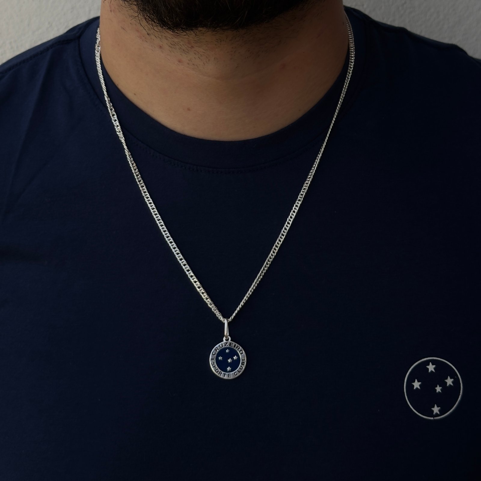 Corrente Groumet Com Escudo Cruzeiro | Masculino